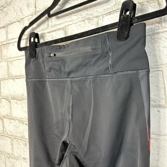 Sweaty Betty Leggings Zero Gravity 7/8 Crop Run Glitch Athletic Black Orange S - Picture 7 of 8